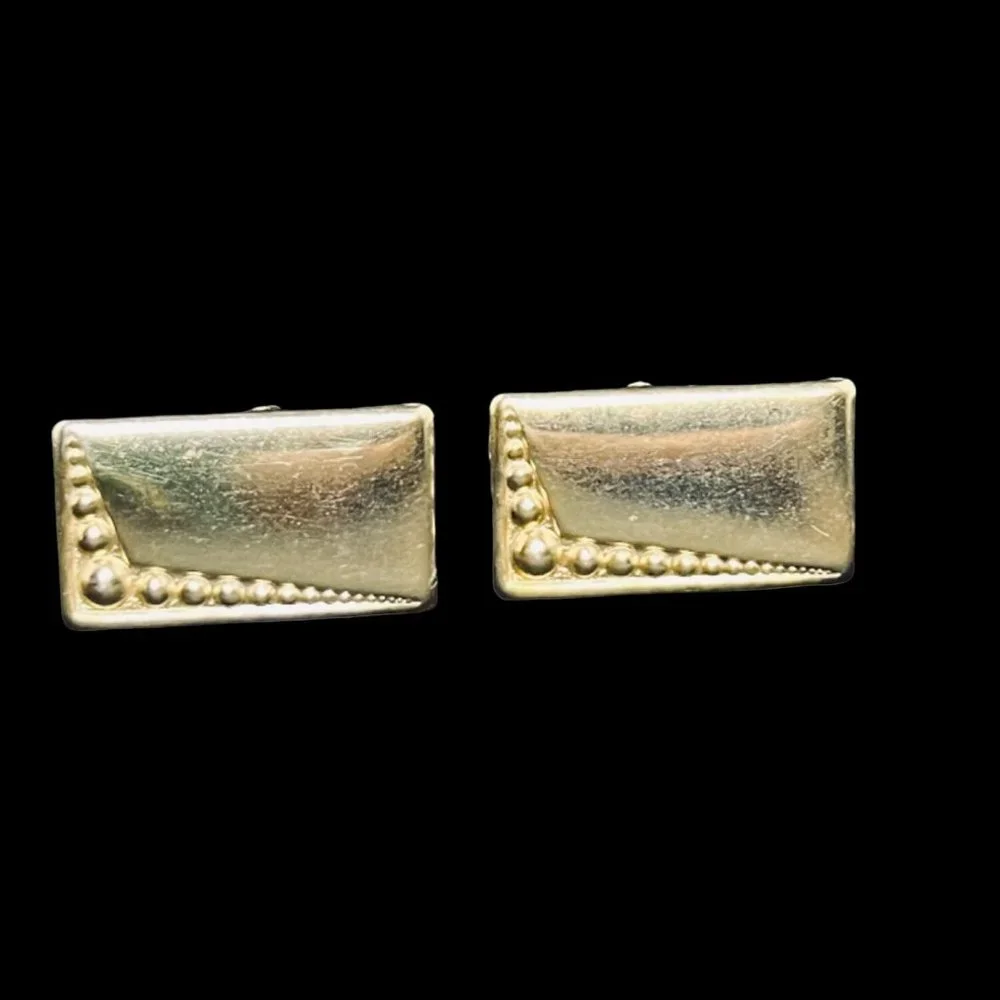 Vintage 2 Pair Of Gold Tone Cufflinks (4896)